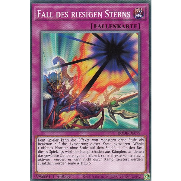 Fall des riesigen Sterns BODE-DE079