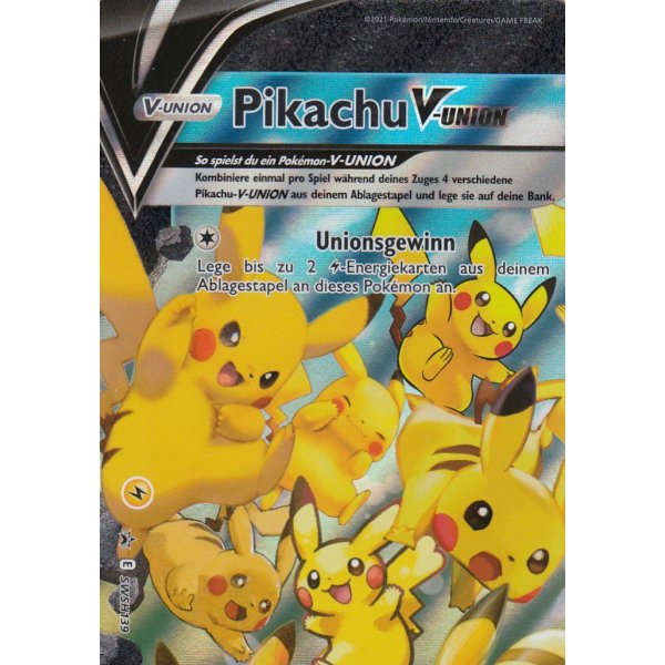 Pikachu V-Union Celebrations PROMO - 4 Karten die 1 XXL-Karte ergeben