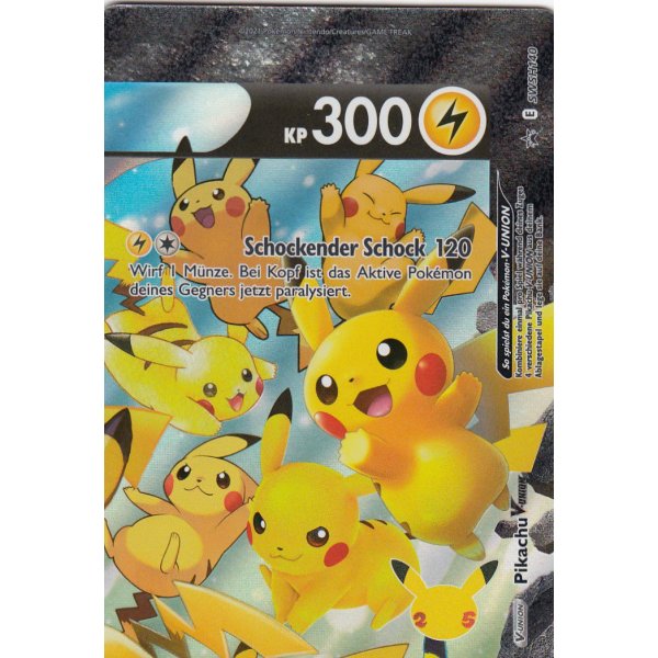 Pikachu V-Union Celebrations PROMO - 4 Karten die 1 XXL-Karte ergeben