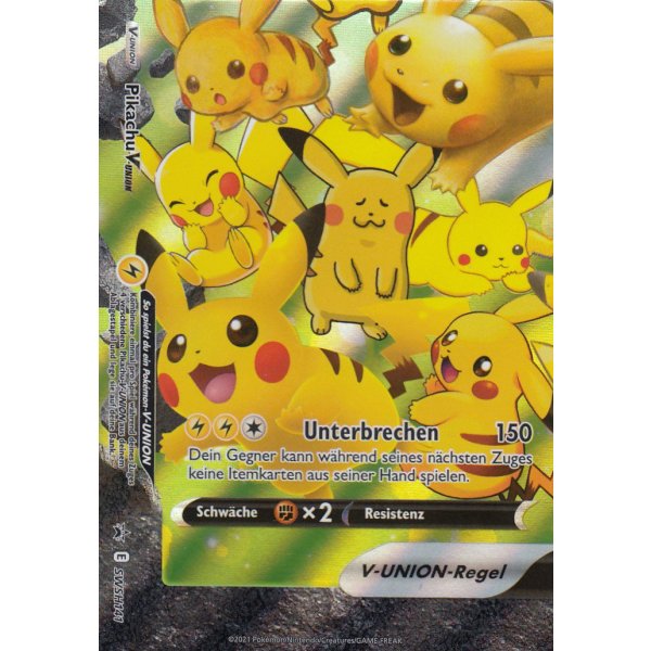 Pikachu V-Union Celebrations PROMO - 4 Karten die 1 XXL-Karte ergeben