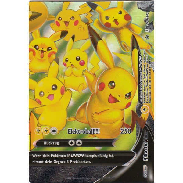 Pikachu V-Union Celebrations PROMO - 4 Karten die 1 XXL-Karte ergeben
