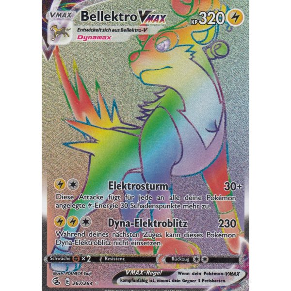 DE NEU Fusions Angriff Bellektro VMAX 104/264 Schwert & Schild Pokémon 