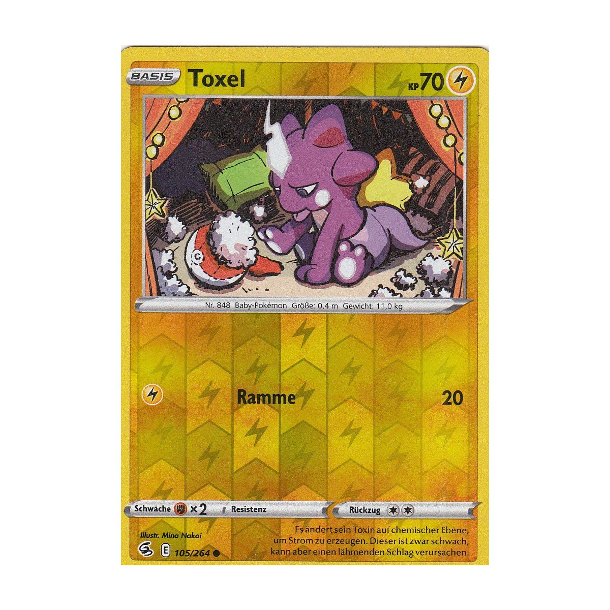 toxel pokemon card value 105/264 Fusion Strike Single Toys Take On the Challenge of an Eternity Pokemon TCG: Toxel 069/182 Sv04: