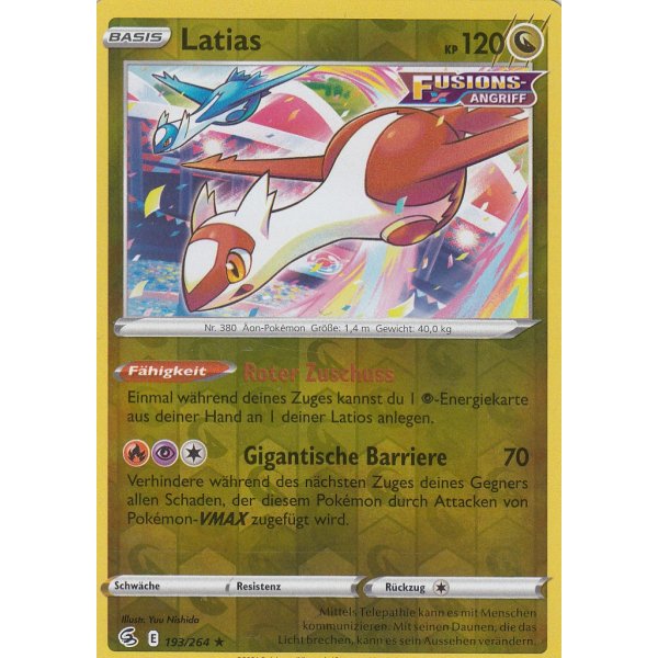 Latias 193/264 REVERSE HOLO