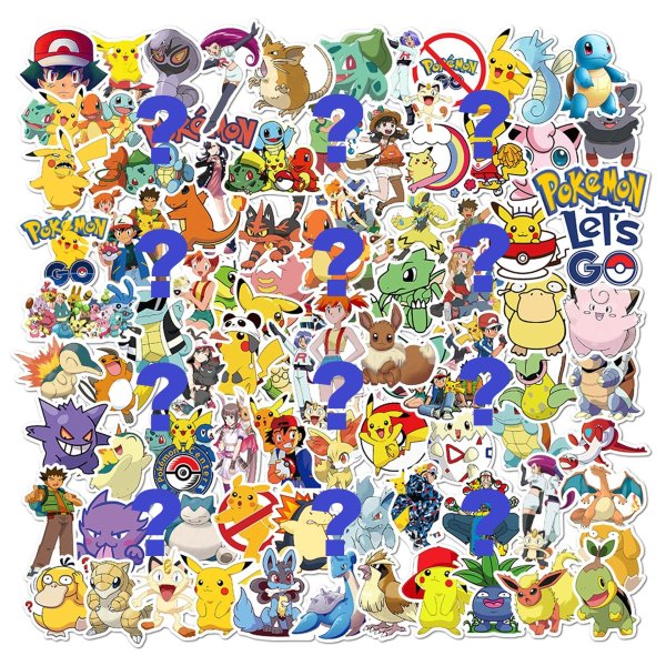 Pokemon 50 verschiedene Sticker im Set