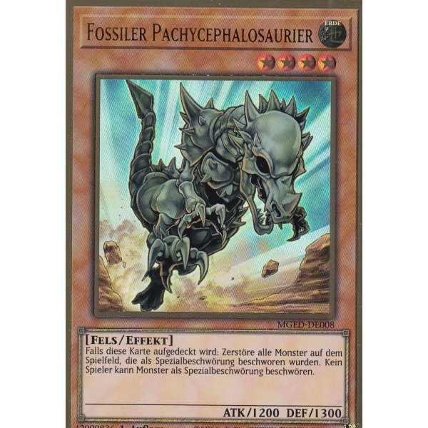 Fossiler Pachycephalosaurier MGED-DE008