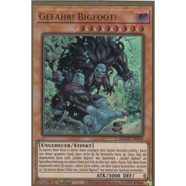 Gefahr! Bigfoot! (alternate art) MGED-DE018alt