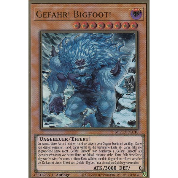Gefahr! Bigfoot! (alternate art) MGED-DE018alt