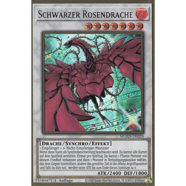 Schwarzer Rosendrache (alternate art) MGED-DE026alt