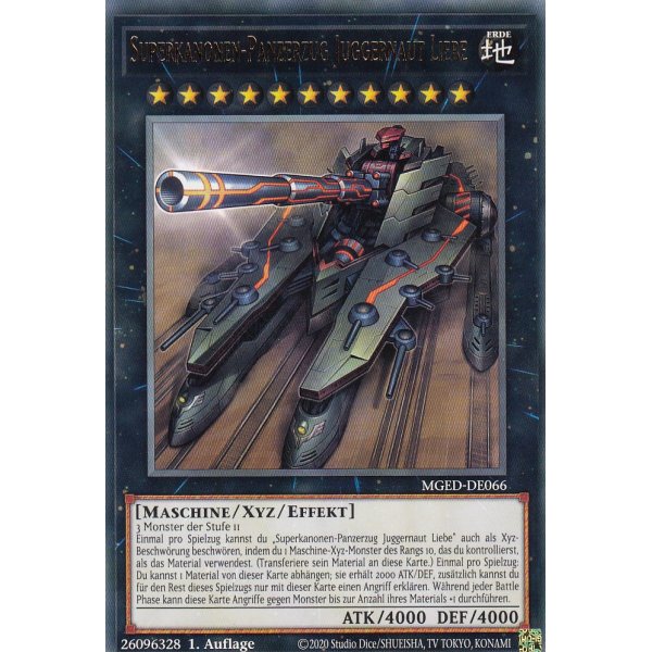 Superkanonen-Panzerzug Juggernaut Liebe MGED-DE066