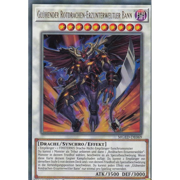Gl&uuml;hender Rotdrachen-Erzunterweltler Bann MGED-DE069