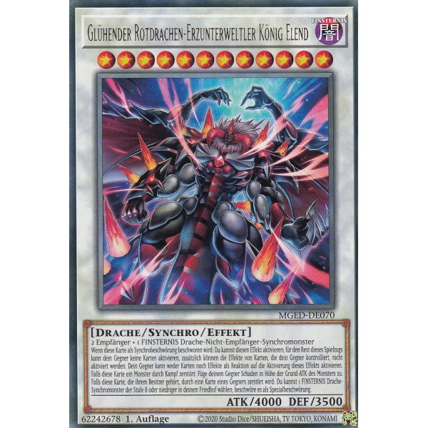 Gl&uuml;hender Rotdrachen-Erzunterweltler K&ouml;nig Elend MGED-DE070