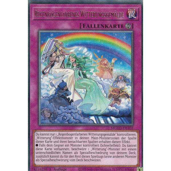 Regenbogenfarbenes Witterungsgem&auml;lde MGED-DE101