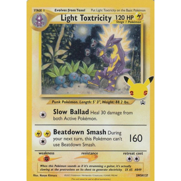 Light Toxtricity SWSH137 Englisch Celebrations