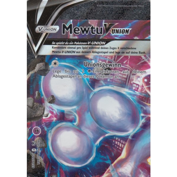 Mewtu V-Union Celebrations PROMO - 4 Karten die 1 XXL-Karte ergeben