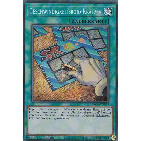 Geschwindigkeitsroid-Kratzen BROL-DE035