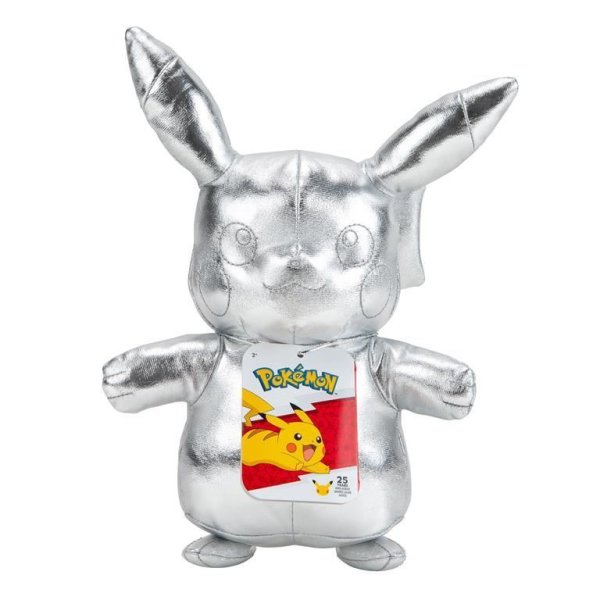 Silver Pikachu 25th Anniversary Pl&uuml;schfigur 23 cm - Pokemon Kuscheltier