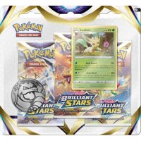 Sword & Shield Brilliant Stars 3-Pack Blister - Leafeon englisch
