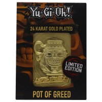 Yu-Gi-Oh! 24 Karat Gold plattiert Metallplatte Pot of Greed *LIMITIERTE EDITION*