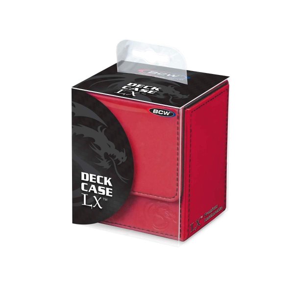 BCW Deck Case LX Rot Premium Leatherette (80 Karten Deck Box)