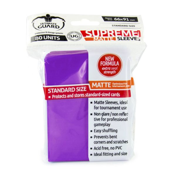 Ultimate Guard Supreme Sleeves Standard Matt Violett (80 Kartenh&uuml;llen)