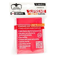 Ultimate Guard Supreme Sleeves Standard Matt Rot (80 Kartenhüllen)