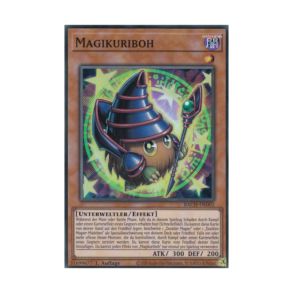 TCG BACH-DE001 Magikuriboh Super Rare German 1st Edition in Set with Ultrapro Toploader Yugioh