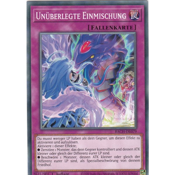 Un&uuml;berlegte Einmischung BACH-DE079