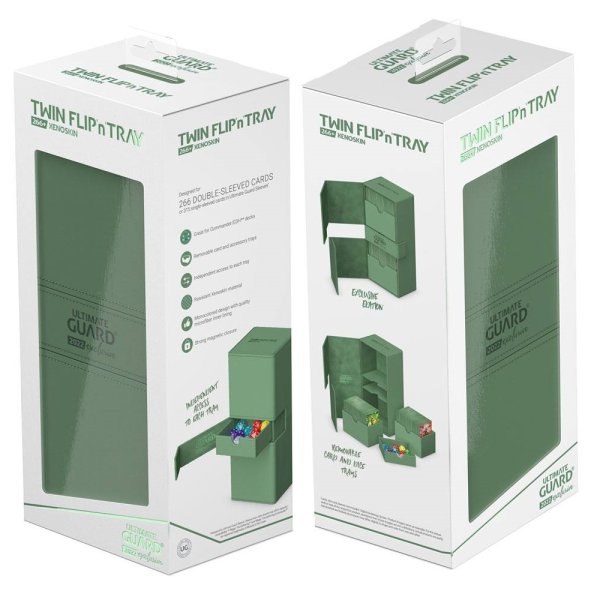 Ultimate Guard Twin Flip`n`Tray 266+ Xenoskin Pastellgr&uuml;n