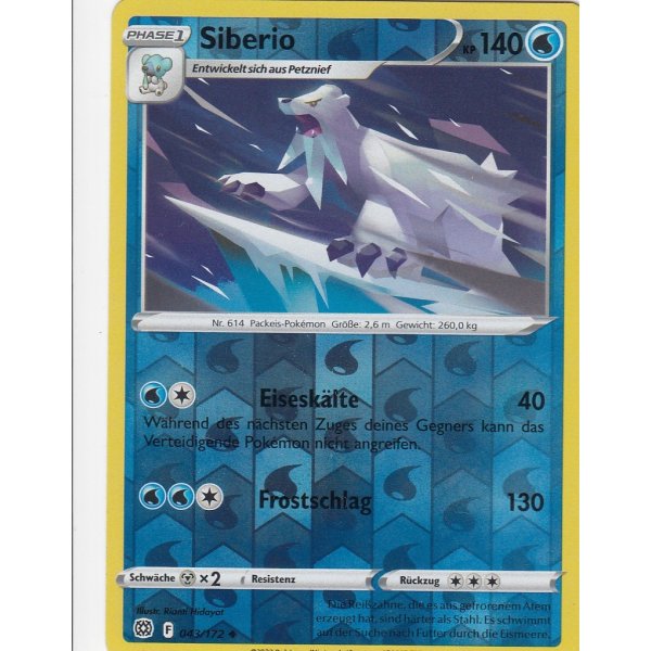 Siberio 043/172 REVERSE HOLO