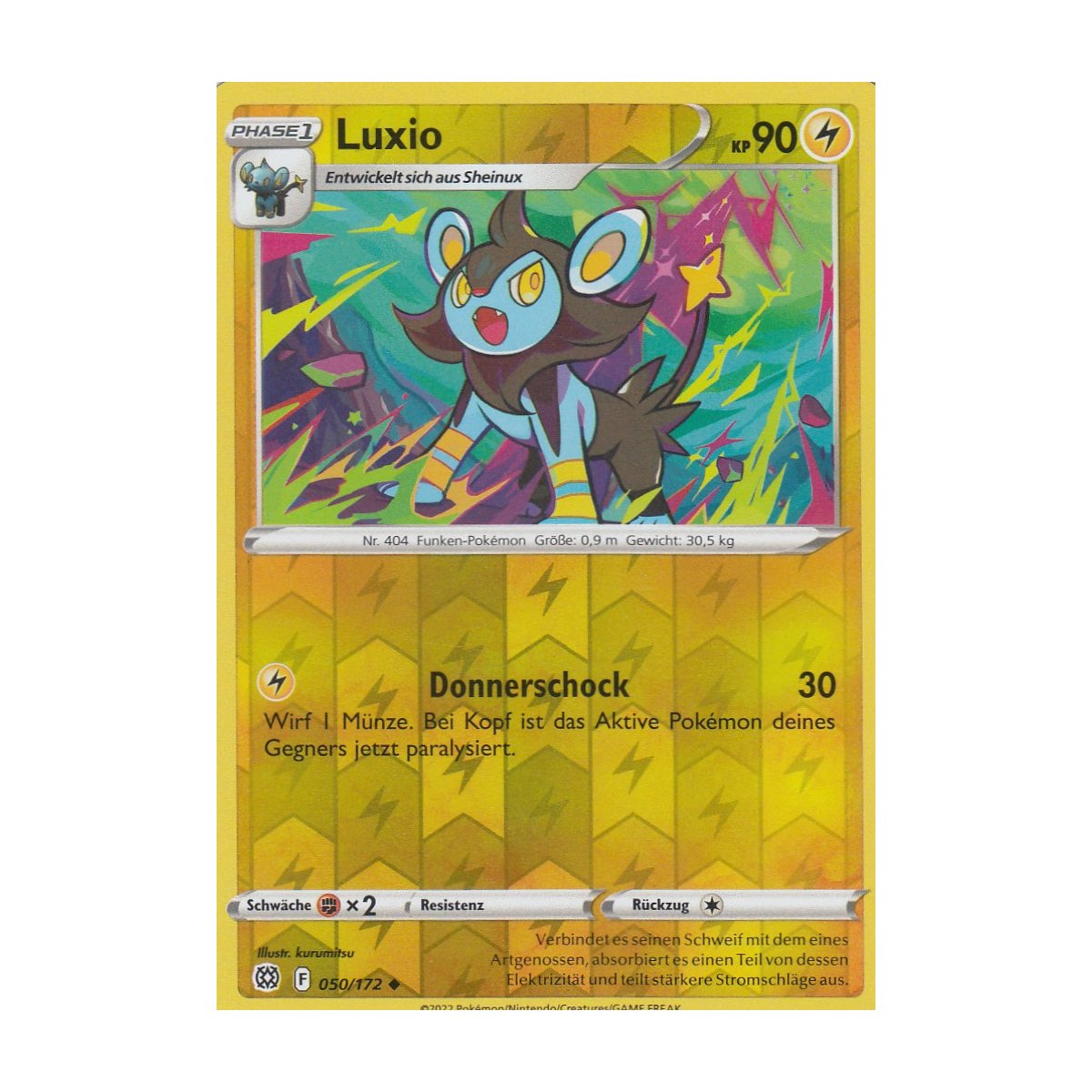Luxio 050/172 REVERSE HOLO Strahlende Sterne Pokemon Karte kaufen