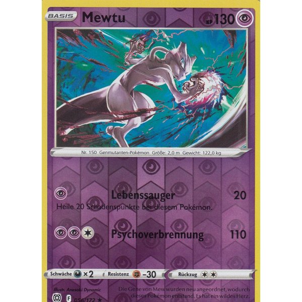 Mewtu 056/172 REVERSE HOLO