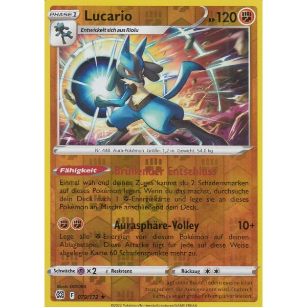 Lucario 079/172 HOLO REVERSE HOLO