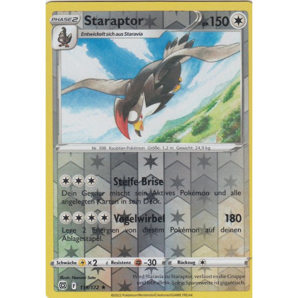 Staraptor 119/172 REVERSE HOLO