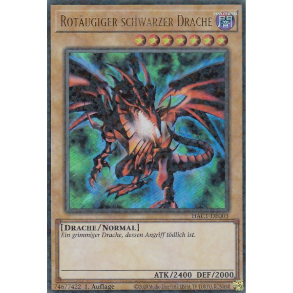 Rot&auml;ugiger schwarzer Drache HAC1-DE003