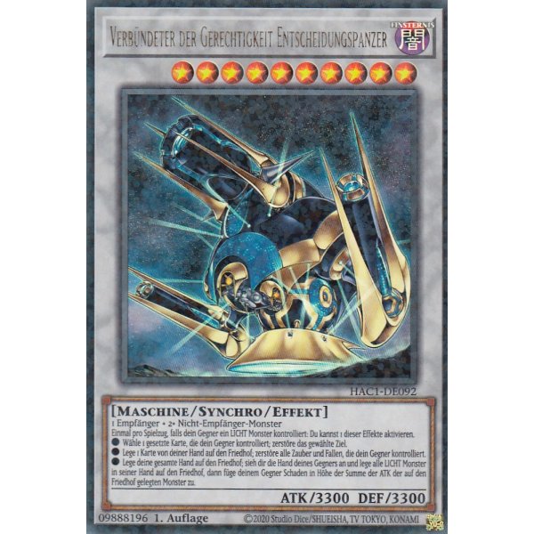Verb&uuml;ndeter der Gerechtigkeit Entscheidungspanzer HAC1-DE092