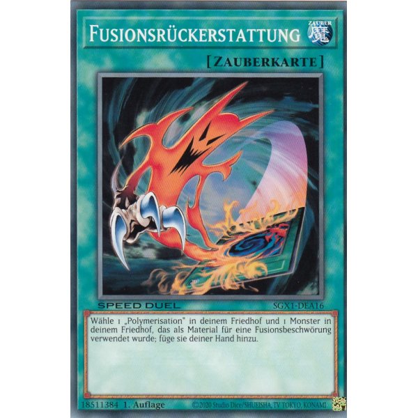 Fusionsr&uuml;ckerstattung SGX1-DEA16