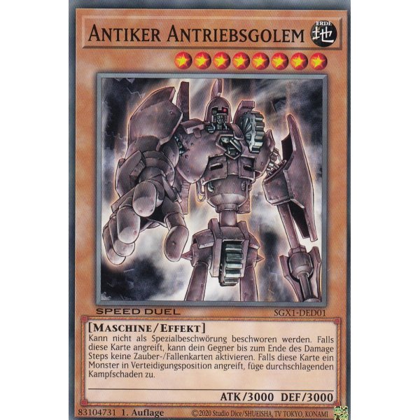 Antiker Antriebsgolem SGX1-DED01-C