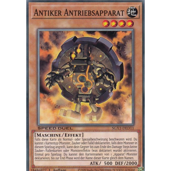 Antiker Antriebsapparat SGX1-DED11