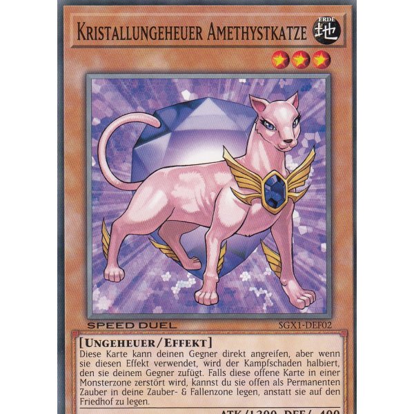 Kristallungeheuer Amethystkatze SGX1-DEF02