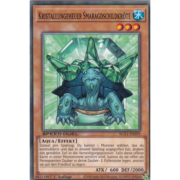 Kristallungeheuer Smaragdschildkr&ouml;te SGX1-DEF05