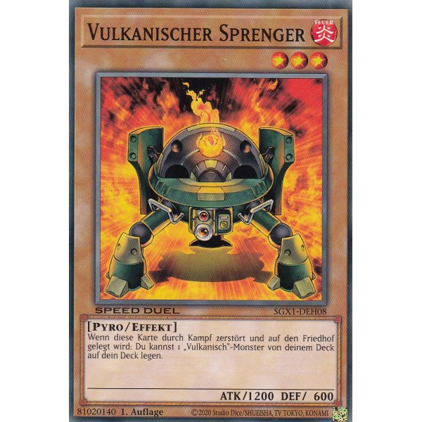 Vulkanischer Sprenger SGX1-DEH08