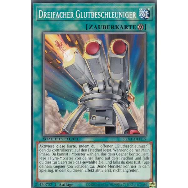 Dreifacher Glutbeschleuniger SGX1-DEH15