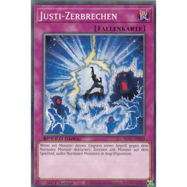Justi-Zerbrechen SGX1-DEI22