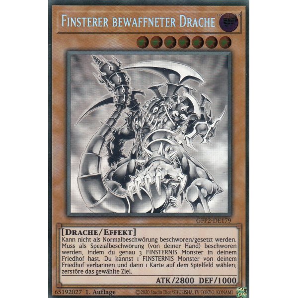 Finsterer bewaffneter Drache (Ghost Rare) GFP2-DE179-Ghost-Rare