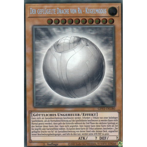Der gefl&uuml;gelte Drache von Ra - Kugelmodus (Ghost Rare) GFP2-DE180-Ghost-Rare