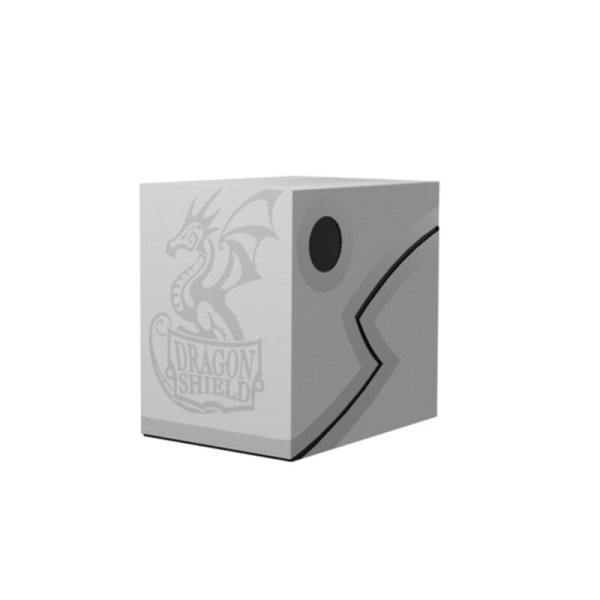 Dragon Shield Double Shell Deckbox - Ashen White/Black