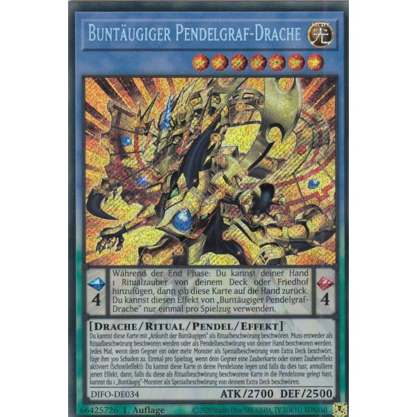 Bunt&auml;ugiger Pendelgraf-Drache DIFO-DE034