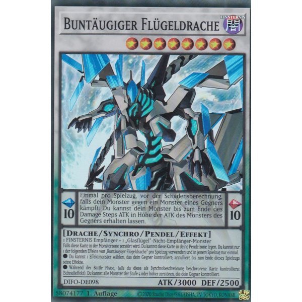 Bunt&auml;ugiger Fl&uuml;geldrache DIFO-DE098