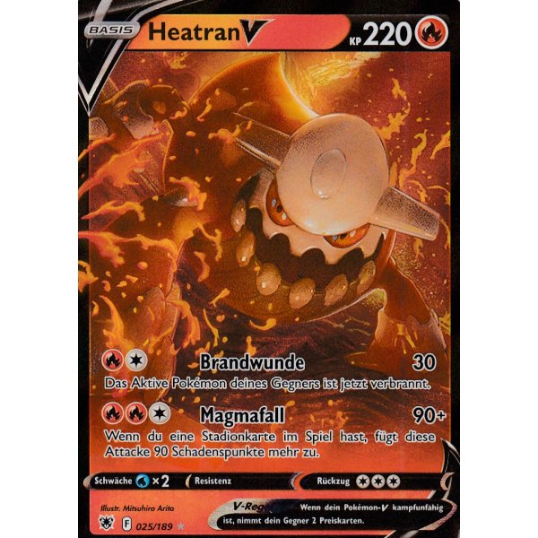 Pokemon Strahlendes Heatran 027/189 Shiny Holo NM DE Astralglanz